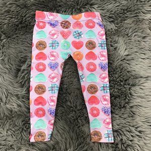 Toughskins | Girl's Leggings | Pink | Donuts | 2T